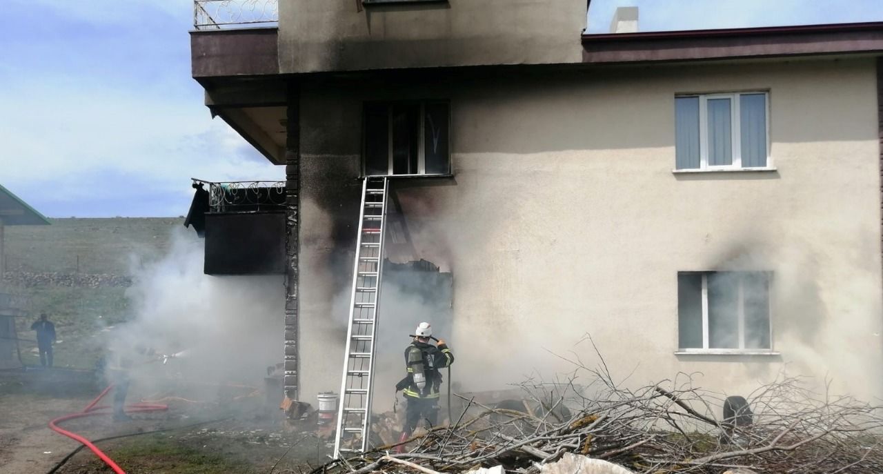 Gerede de Köy evinde yangını çıktı-1