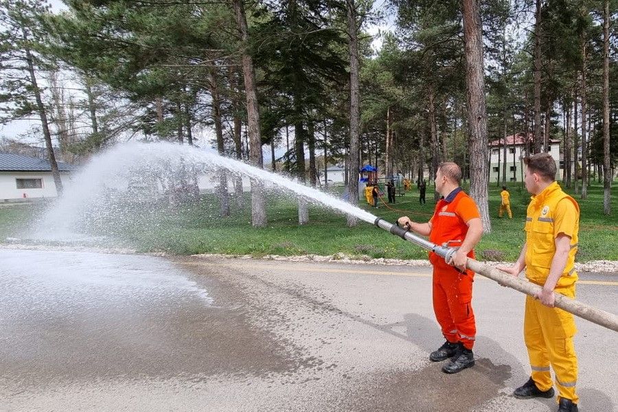 Mudurnu Orman İşletme Müdürlüğün'de orman yangınlarına karşı tatbikat yapıldı3