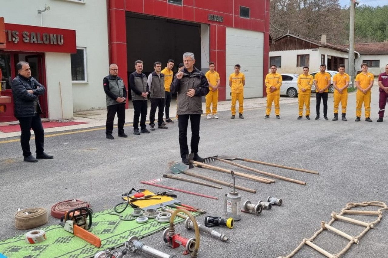 Mudurnu Orman İşletme Müdürlüğün'de orman yangınlarına karşı tatbikat yapıldı4