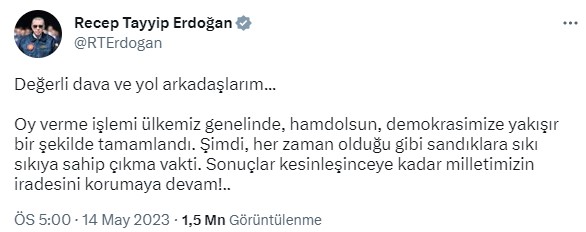 Sandıkların kapanması sonrası Erdoğan'dan ilk açıklama-2