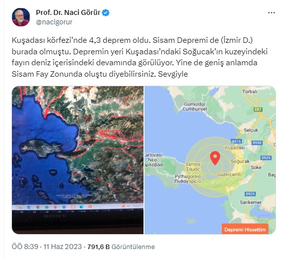 Son dakika... Kuşadası'nda 4.2 büyüklüğünde deprem! Naci Görür'den kritik açıklama