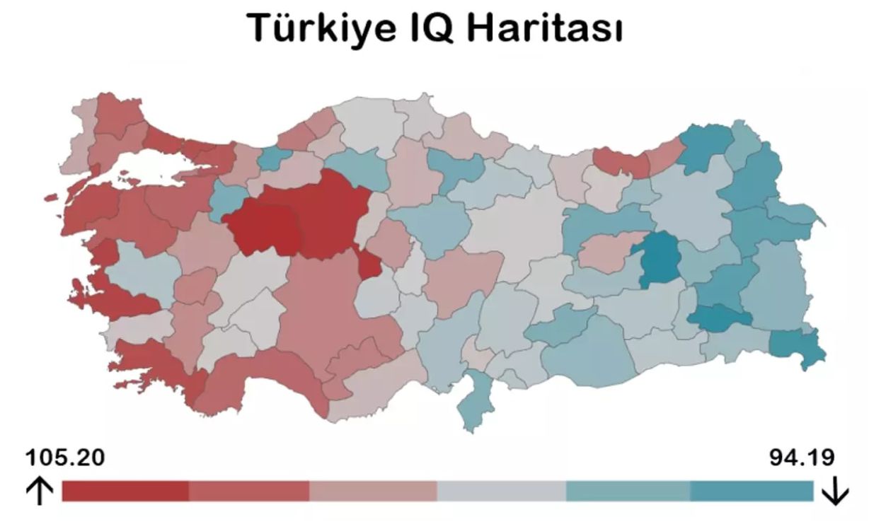 Türkiye’nin IQ Haritası açıklandı. Türkiye’nin en zeki ili hangisi Bolu kaçıncı sırada