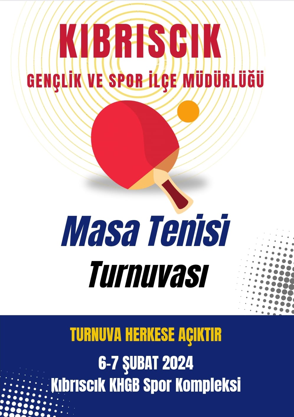 Kıbrıscık Spor Salonu, Masa Tenisi Tutkunlarına Ev Sahipliği Yapıyor!