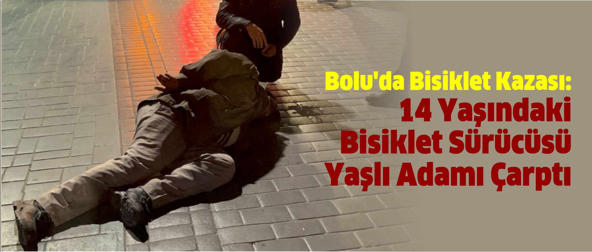 Bolu'da Bisiklet Kazası 14 Yaşındaki Bisiklet Sürücüsü Yaşlı Adamı Çarptı (3)