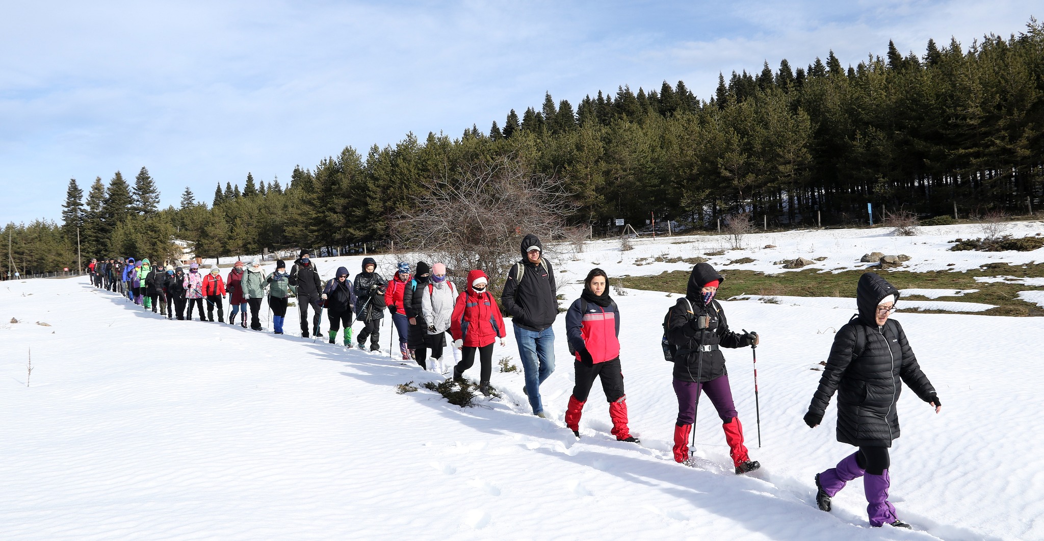 Karlı Yollarda 11 Kilometre Yürüdüler Türk Bayrağı Açıldı (7)