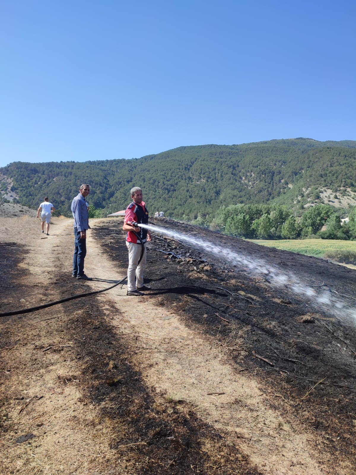 Bolu’da Otluk Arazide Çıkan Yangın Söndürüldü (3)