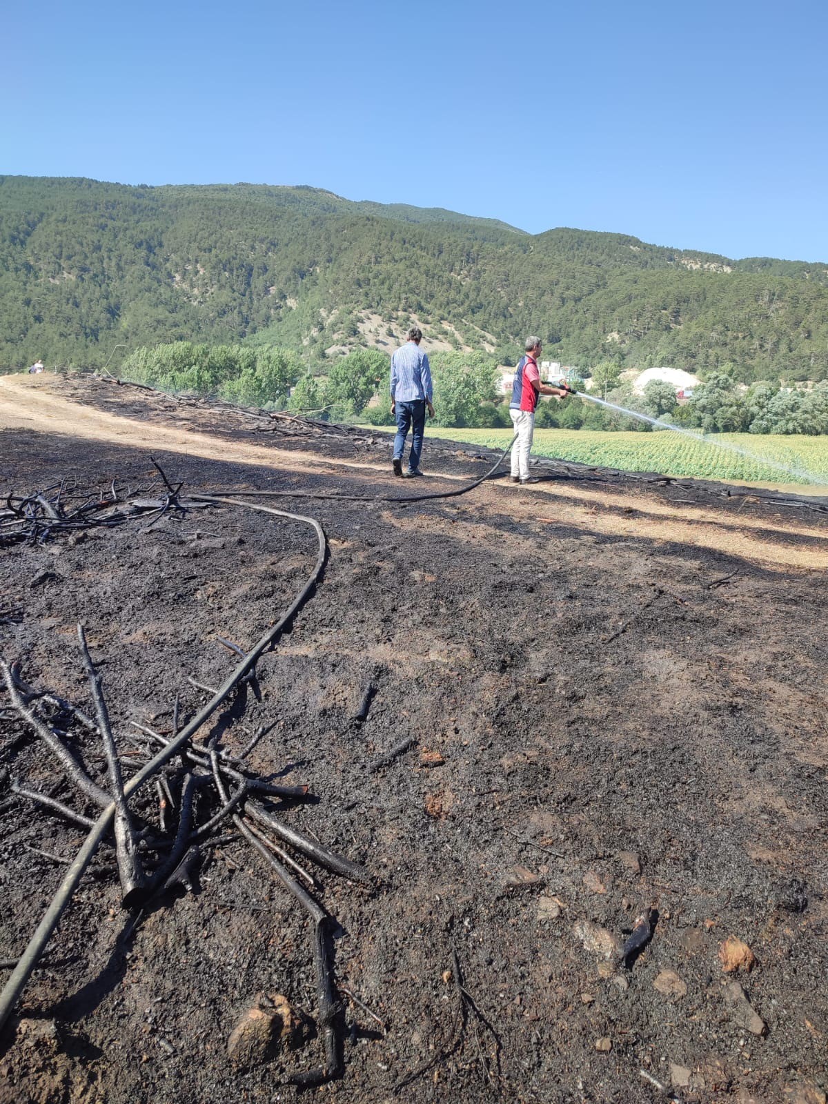 Bolu’da Otluk Arazide Çıkan Yangın Söndürüldü (4)