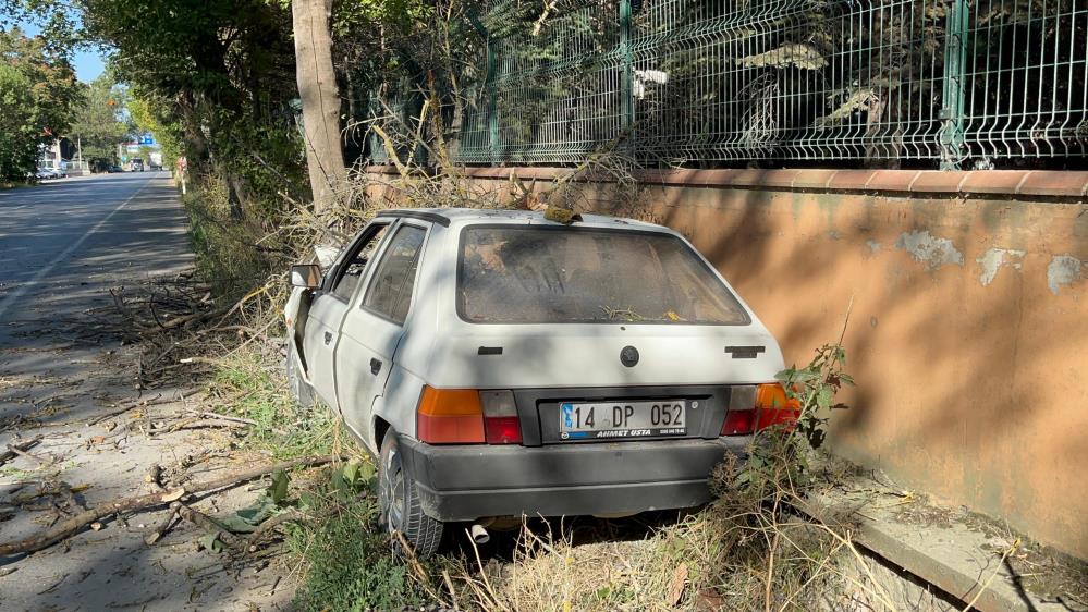 Otomobilin Çarptığı Ağaç Üzerine Devrildi, Yangın Çıktı 1 Yaralı2