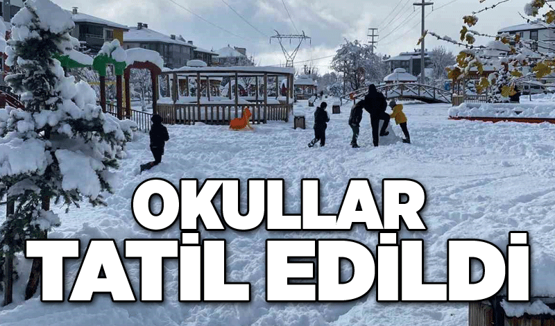 Bolu’da okullar 1 gün kar tatili!