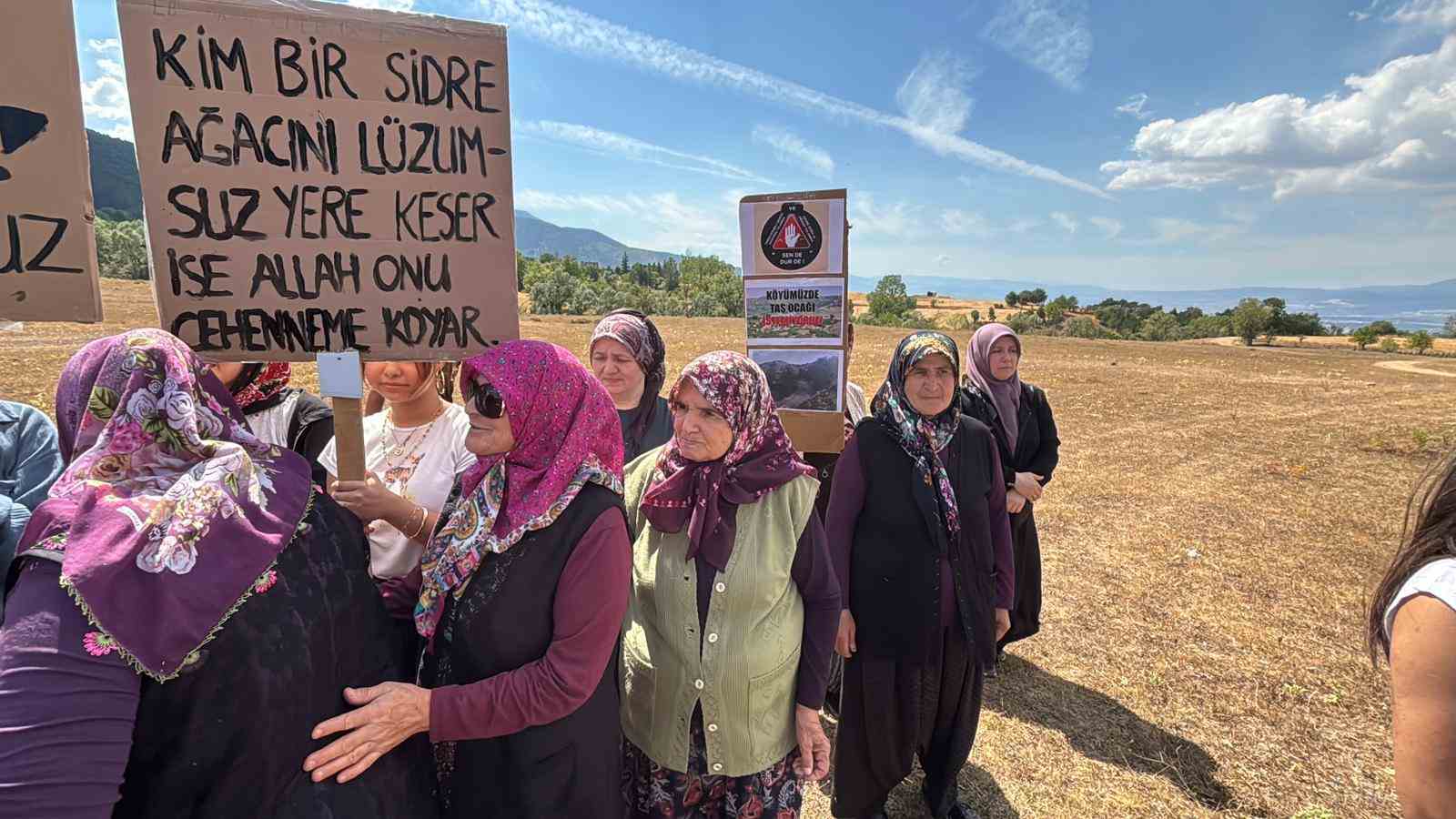 Bolu’da Köylüler Taş Ocağına Karşı Eylem Yaptı (2)