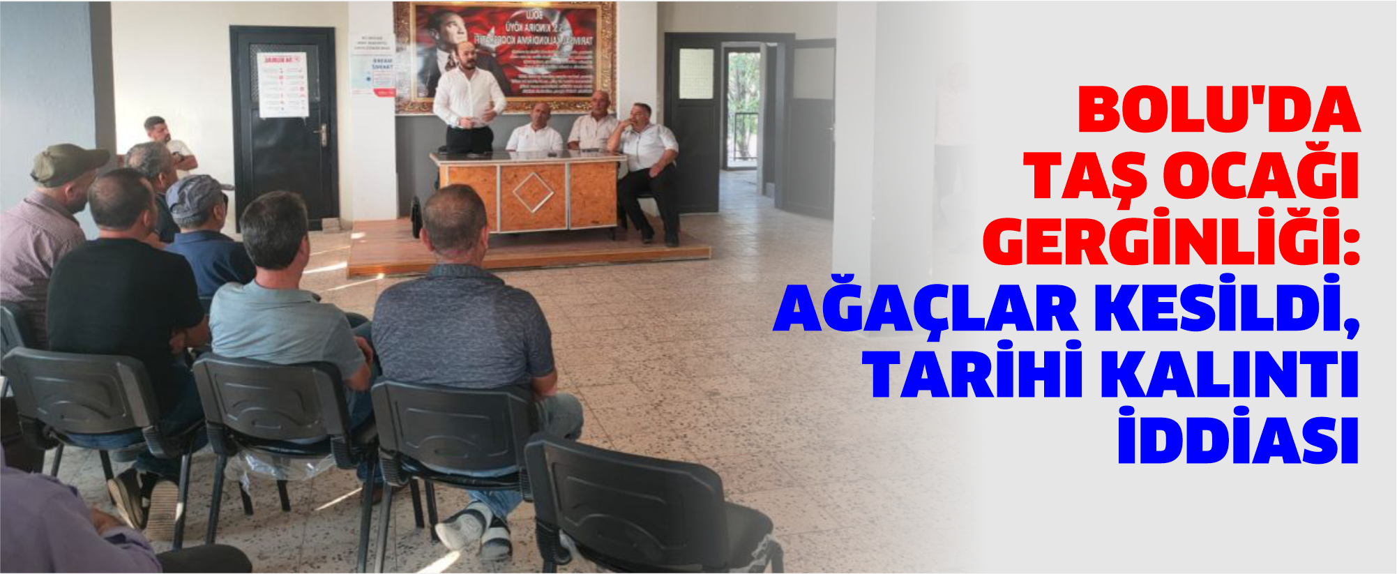 Bolu'da taş ocağı gerginliği: Ağaçlar kesildi, tarihi kalıntı iddiası