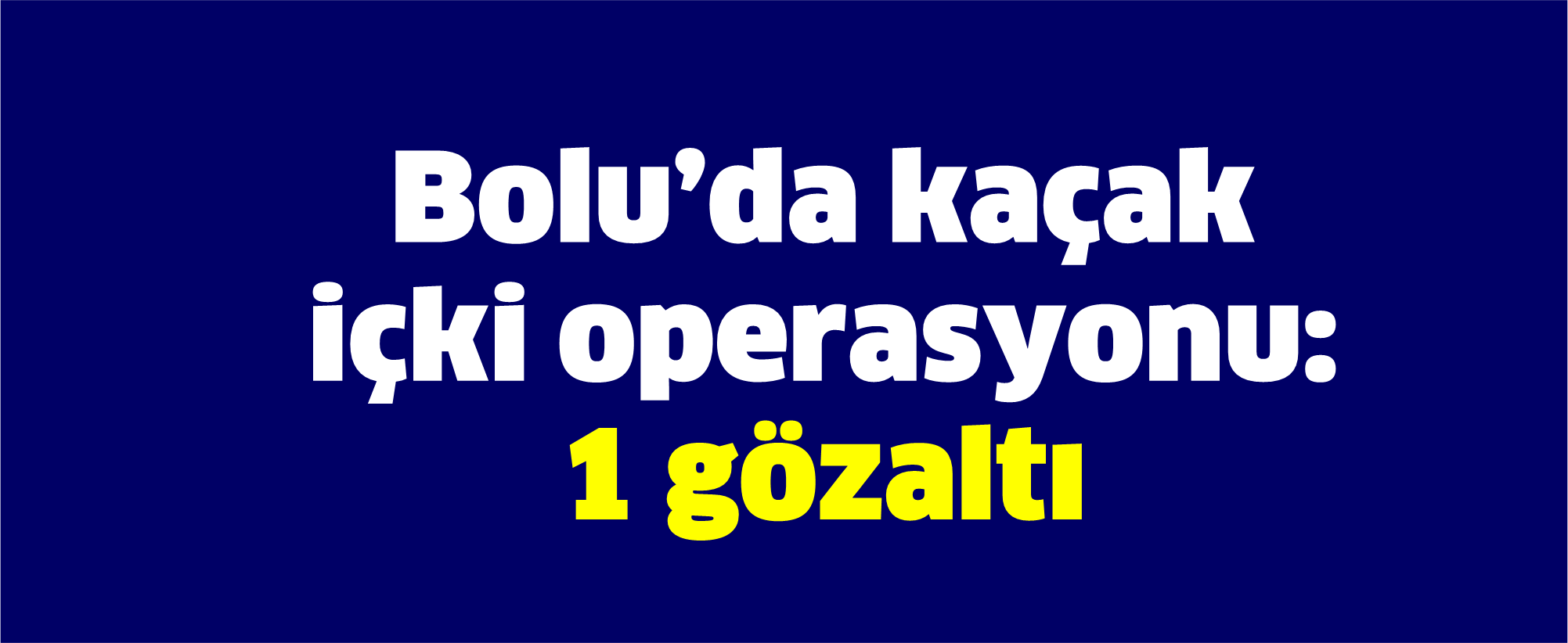 Bolu’da kaçak içki operasyonu: 1 gözaltı