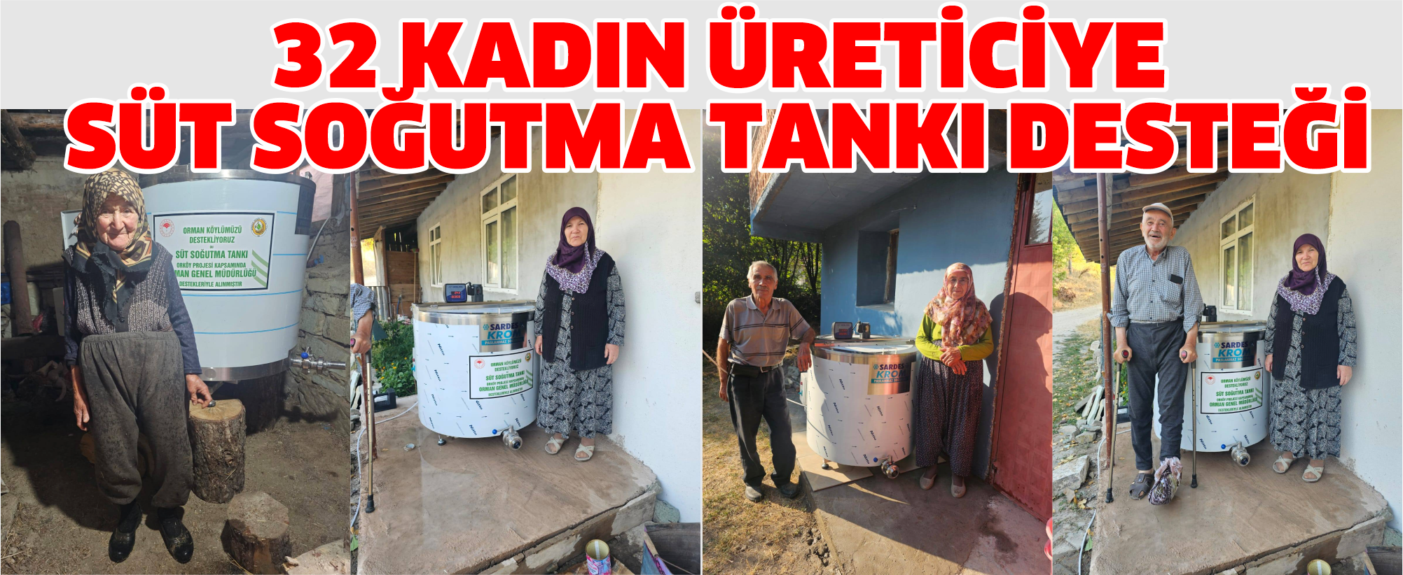 32 KADIN ÜRETİCİYE SÜT SOĞUTMA TANKI DESTEĞİ