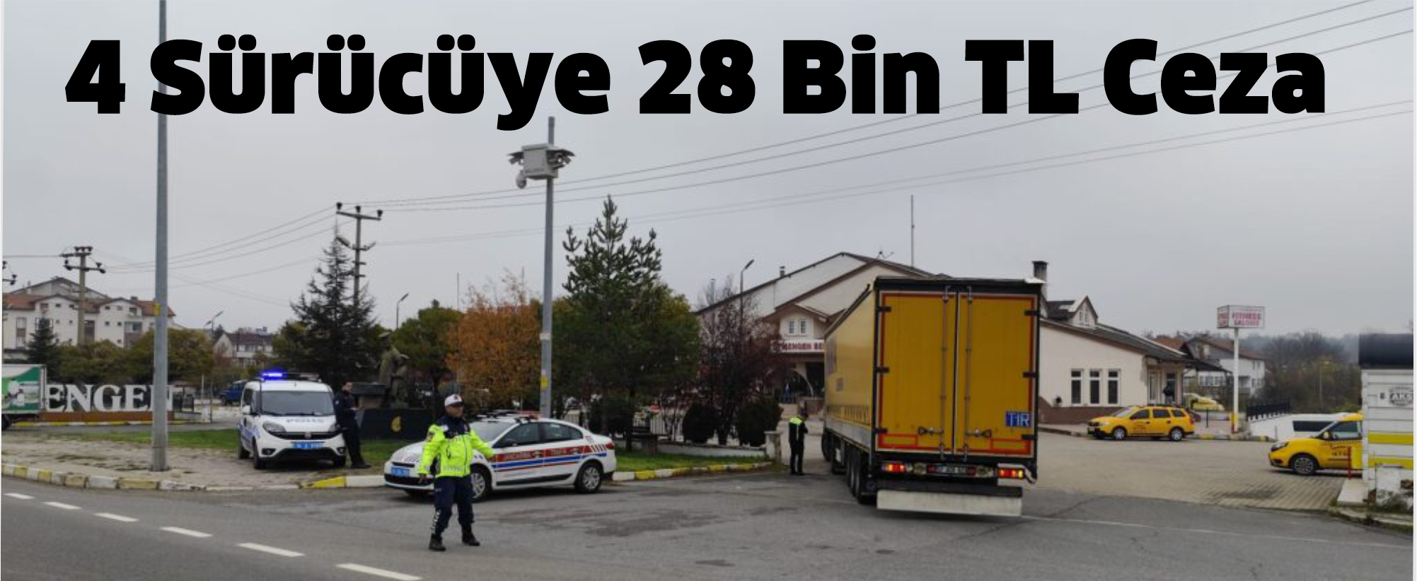 Mengen’de Kış Lastiği Denetimi: 4 Sürücüye 28 Bin TL Ceza