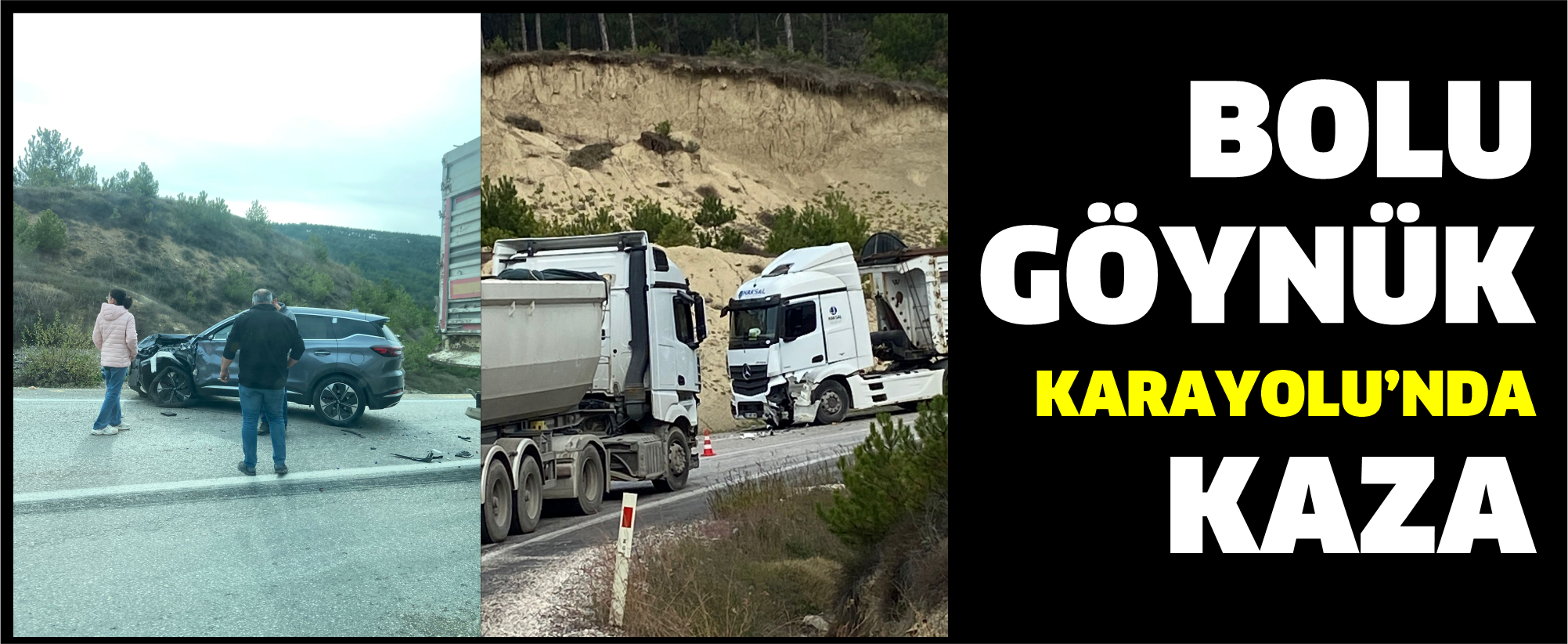 Bolu-Göynük Karayolu’nda kaza