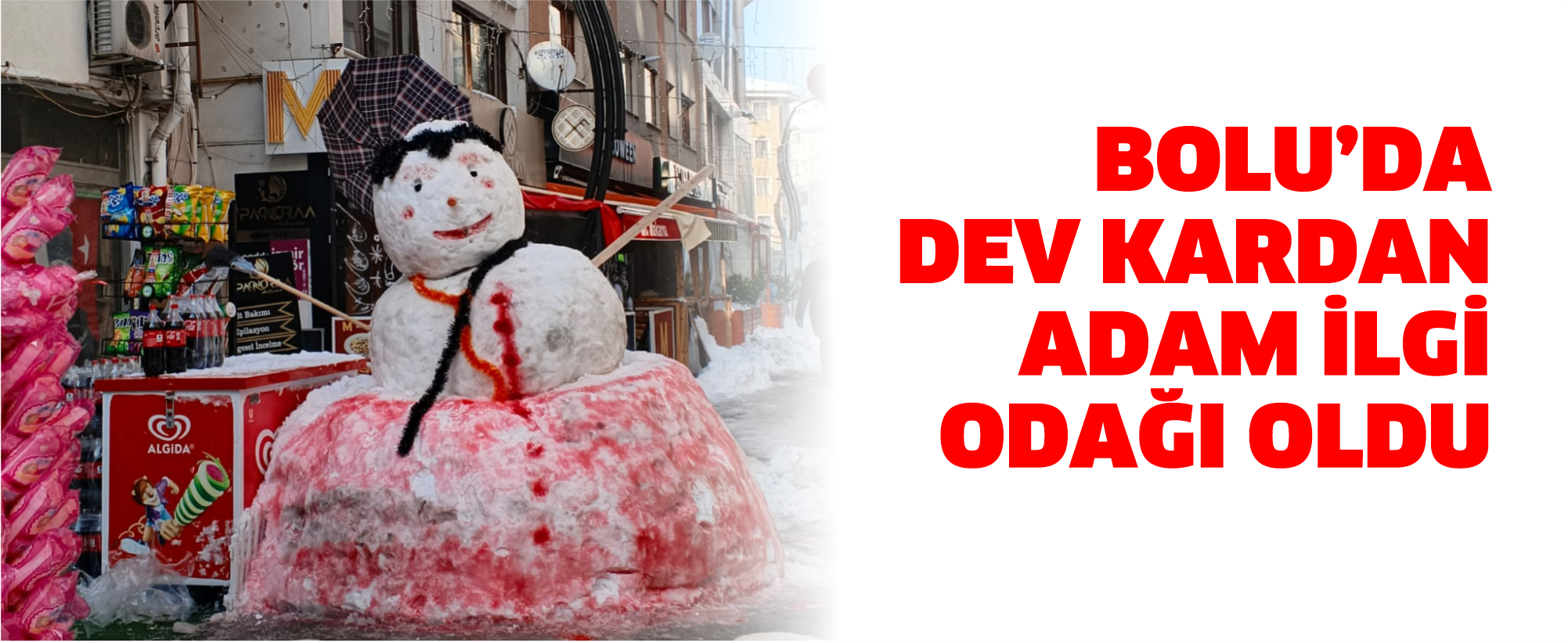 Bolu’da Dev Kardan Adam İlgi Odağı Oldu