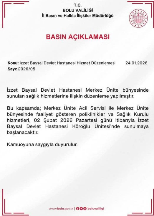 İzzet Baysal Devlet Hastanesi Hizmetlerinde Yeni Dönem-1