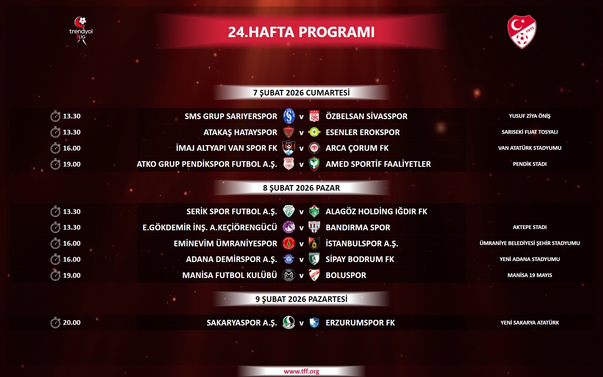 Trendyol 1. Lig'de 23 27. Hafta Programı Açıklandı (3)