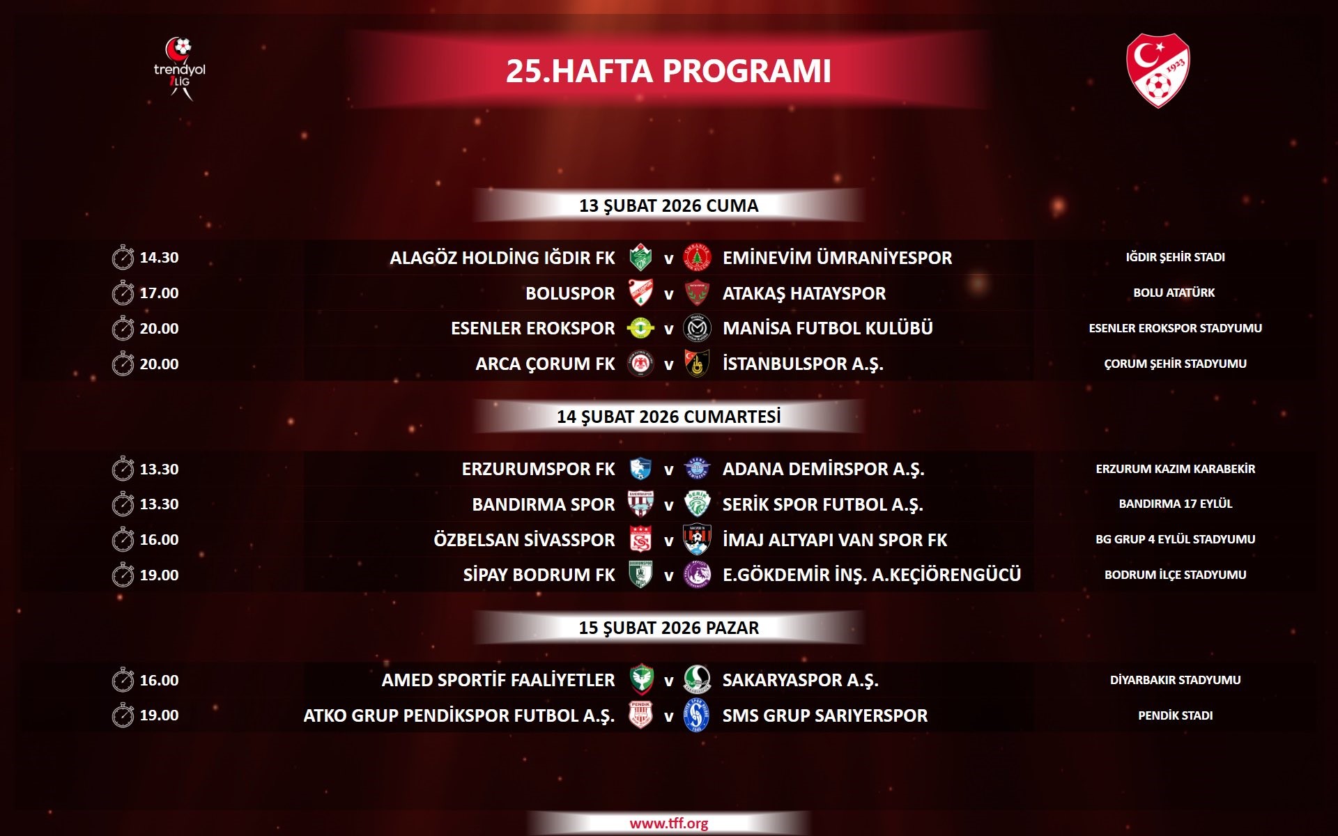 Trendyol 1. Lig'de 23 27. Hafta Programı Açıklandı (4)