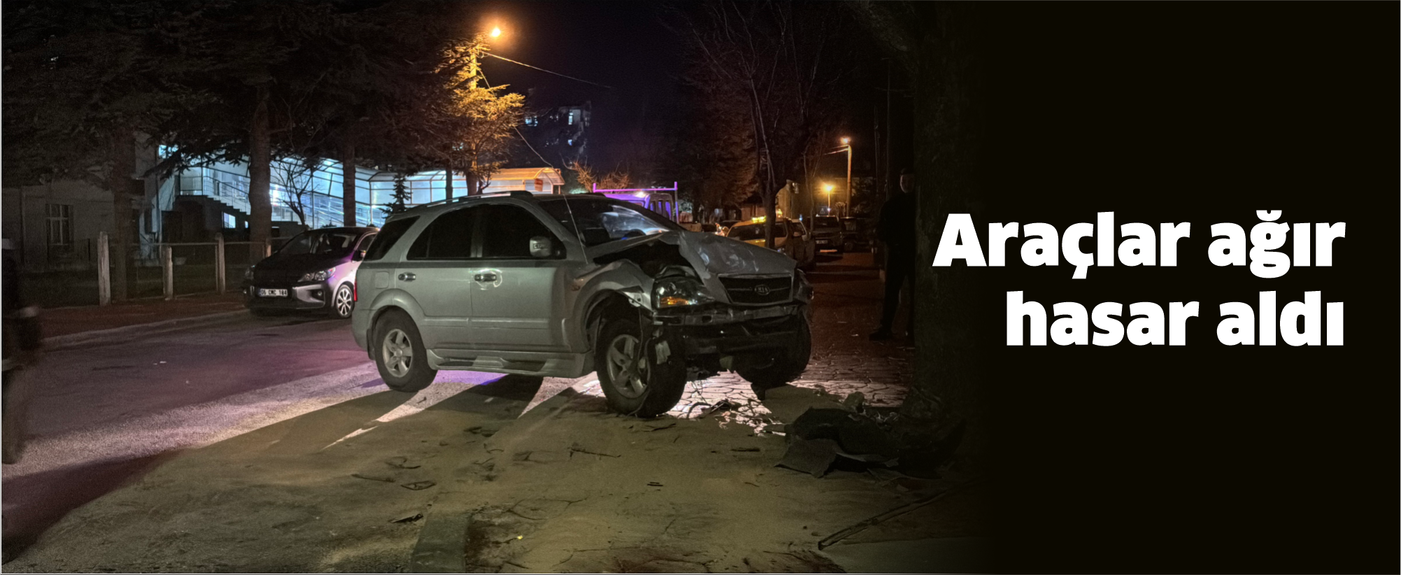 Bolu’da ciple otomobil çarpıştı: Araçlar ağır hasar aldı