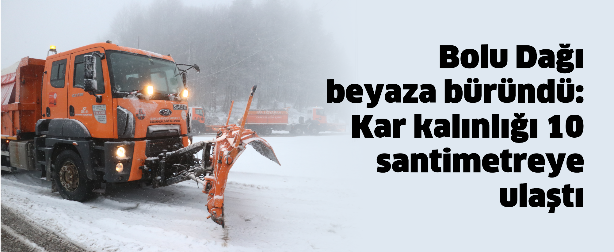 Bolu Dağı beyaza büründü: Kar kalınlığı 10 santimetreye ulaştı