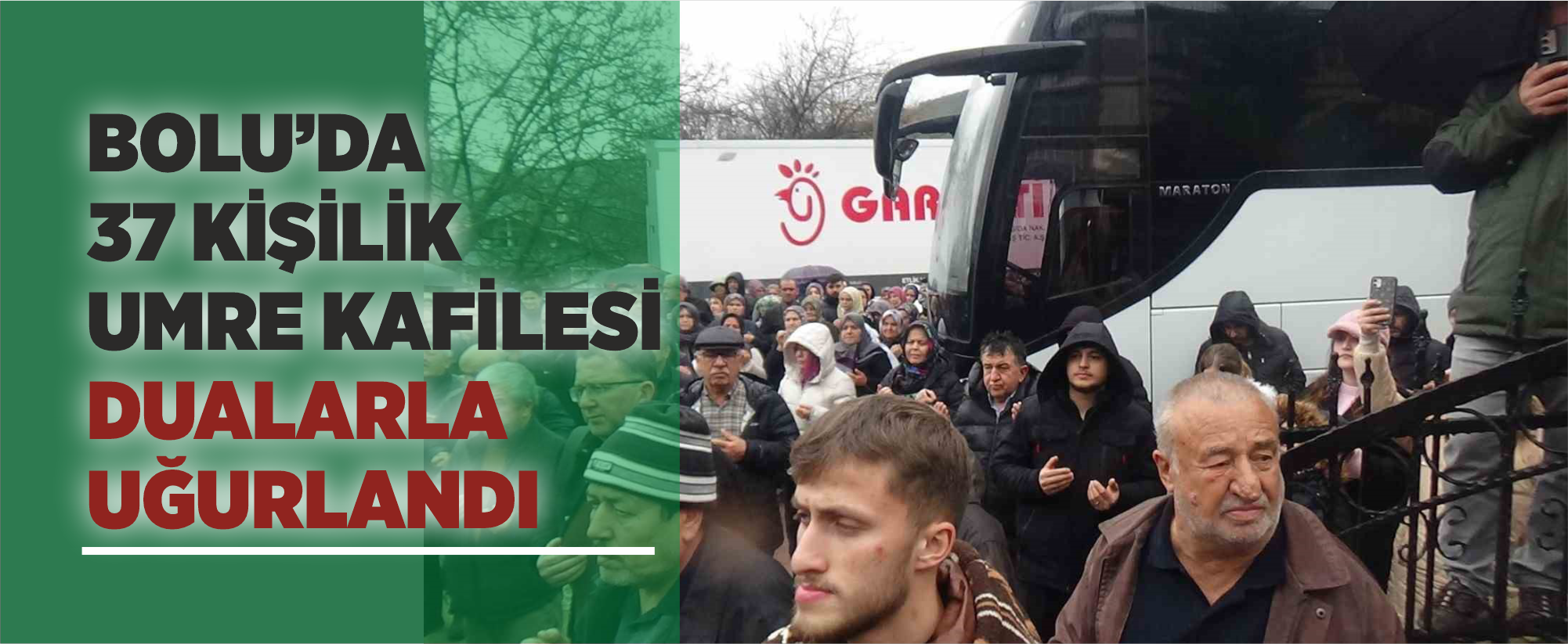Bolu’da 37 kişilik umre kafilesi dualarla uğurlandı