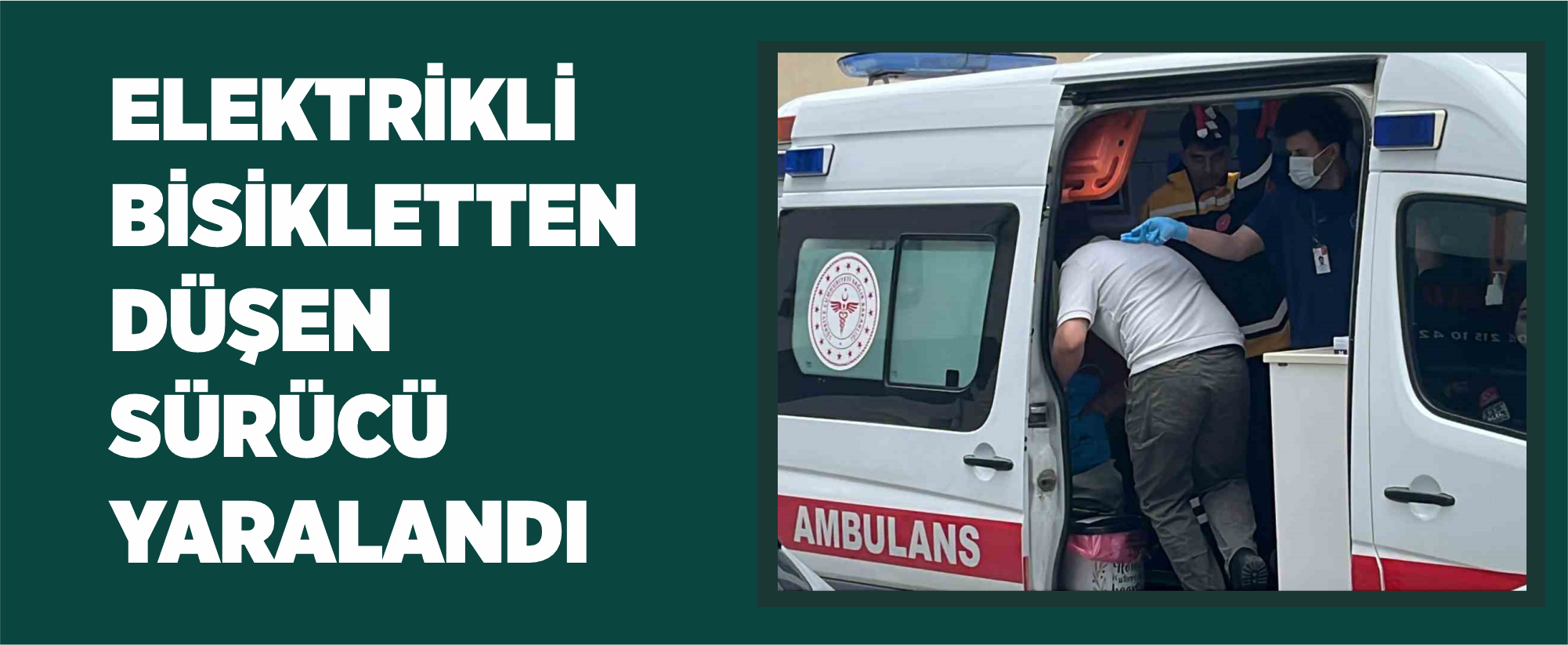 Elektrikli bisikletten düşen sürücü yaralandı