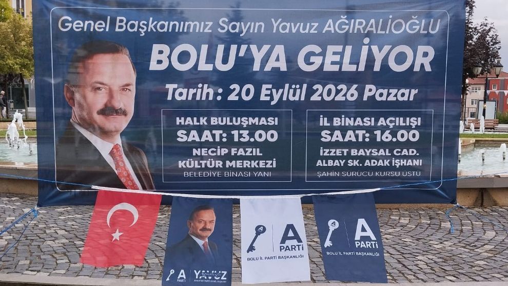 Anahtar Parti Genel Başkanı Yavuz Ağıralioğlu 20 Eylül Pazar günü Bolu'ya geliyor