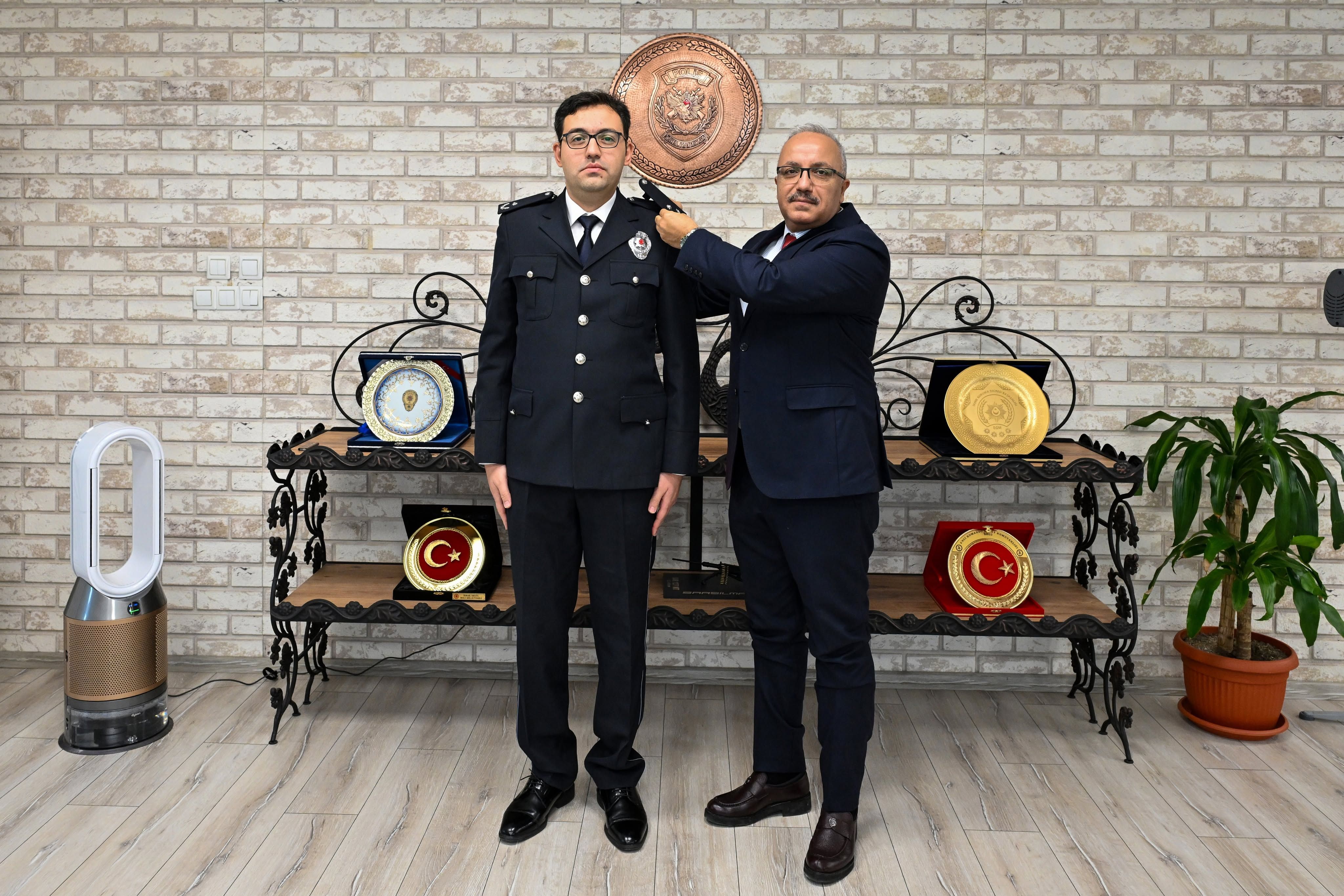 Bolu’da Emniyet Personeline Rütbe Terfisi