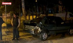 Alkollü sürücü park halindeki araca çarptı, kaçarken yakalandı