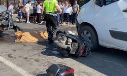 Düzce'de 2 araçla çarpışan motosikletin sürücüsü öldü, 2 çocuğu ağır yaralandı