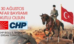 CHP Bolu İl Başkanı Ersan Türkoğlu, 30 Ağustos Zafer Bayramı kutlaması