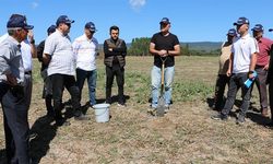 Agro-ekolojik üretim modeli için 17 ayrı noktadan toprak numuneleri alındı