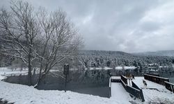 Bolu'nun Gözdesi Gölcük Tabiat Parkı Karla Dans Ediyor