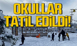 Kar yağışı sebebi ile okullar 1 gün tatil edildi.