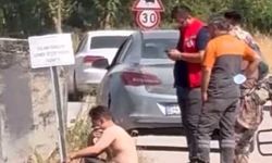 Bolu’da otomobil sulama kanalına uçtu