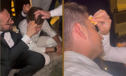 Damadın menemen şovu: Yumurtayı arkadaşının kafasında kırdı