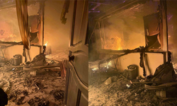 2 katlı evin bir odası alev alev yandı