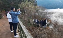 Bolu’nun doğa harikası Abant Gölü’ne ziyaretçi akını