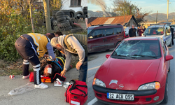 Mudurnu’da otomobil yayaya çarptı