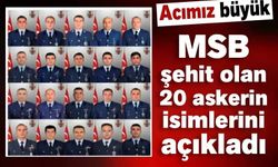 MSB 20 askerin şehit olduğunu açıkladı