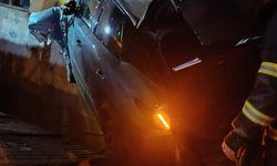 Bolu’da bina duvarına çarpan otomobilin sürücüsü yaralandı