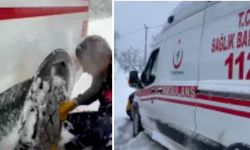 Sağlık ekiplerinin kar mesaisi