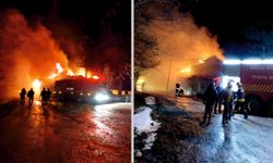 Bolu’da iki katlı ev alevlere teslim oldu