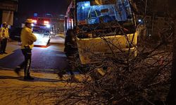 Bolu’da kontrolden çıkan halk otobüsü refüje çıktı