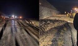 Bolu'da yol heyelan nedeniyle ulaşıma kapandı