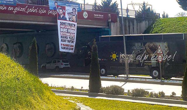 Bolu’da pankartlı protesto! Seyithan İzsiz üzerinden Meral Akşener’e gönderme.