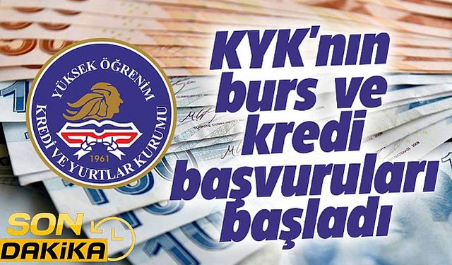 2023-2024 KYK burs/kredi başvuruları başladı