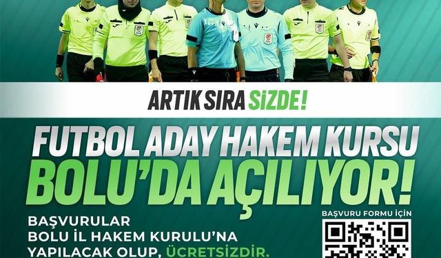 Bolu'da Aday Hakem Kursu için başvuruları açıldı!