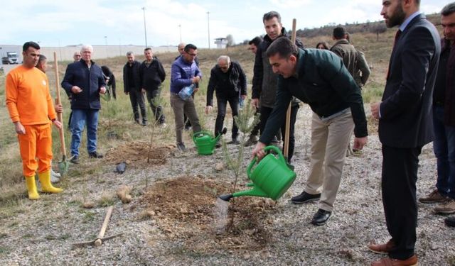 Ceza Evi bahçesine fidan dikimi yapıldı